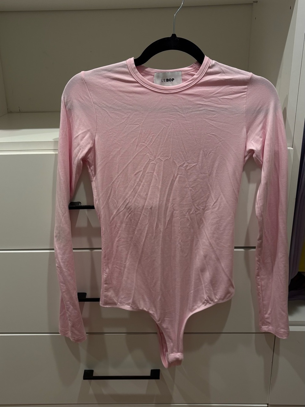 Women's Long Sleeve Pink Bodysuit